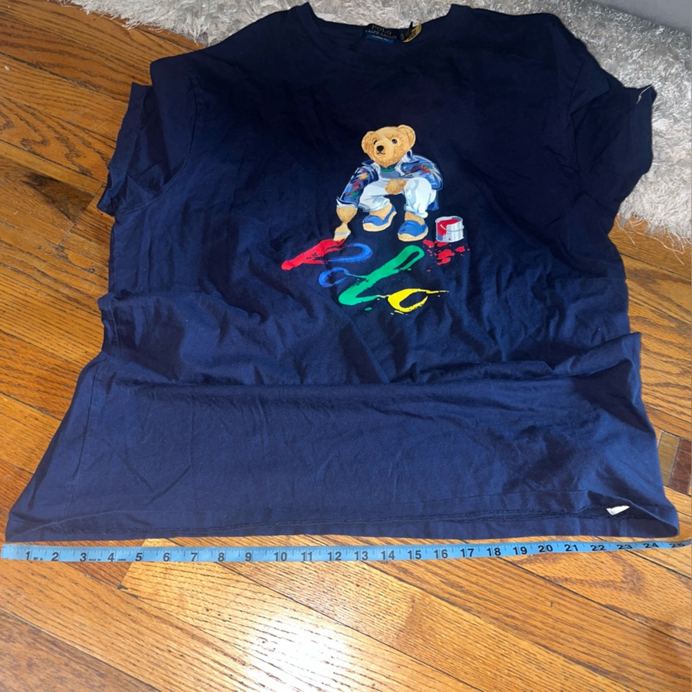 Polo Ralph Lauren Men's Navy Polo Bear Graphic Crew-Neck T-Shirt Size XL - Picture 2 of 16